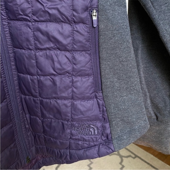 North‎ face endeavor thermoball quilted hybrid jacket grey/purple size small - Picture 7 of 13